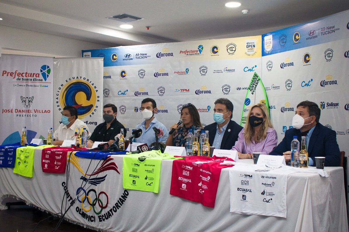 FesurfEC's tweet photo. Rueda de prensa.
Montañita y Salinas darán inicio al circuito @wsl WORLD SURF LEAGUE 2021. https://t.co/wk1cvwczL7
