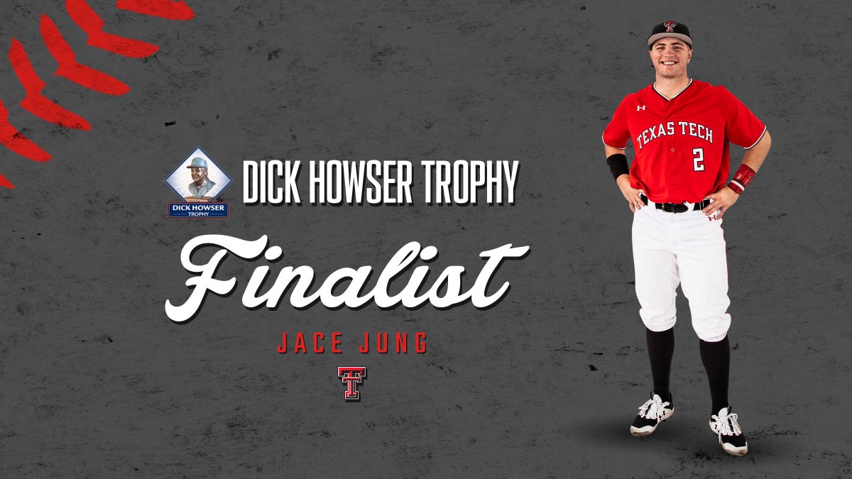 TTU_Baseball's tweet photo. 𝘼𝙣𝙙 𝙩𝙝𝙚𝙣 𝙩𝙝𝙚𝙧𝙚 𝙬𝙚𝙧𝙚 5⃣
 
Jace Jung is the first Red Raider to be named a @HowserTrophy Finalist for national player of the year! https://t.co/8w1gQcKBgR