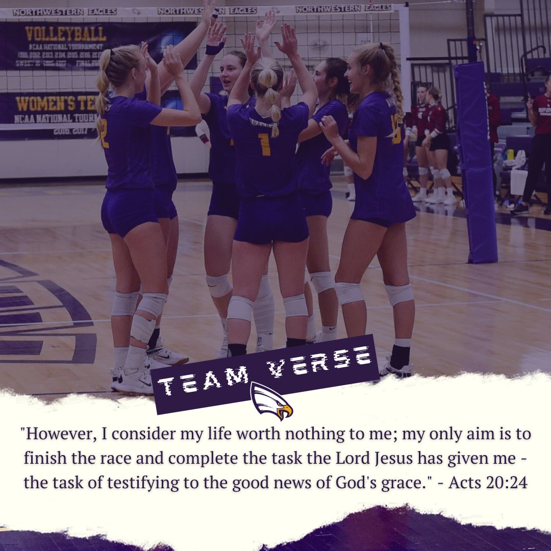 UNW Volleyball (@unwvb) on Twitter photo 2021 SEASON - TEAM VERSE! So many truths and challenges for us to unpack this season as we dive into the book of Acts.
Fun fact - our <a href="/unweagles/">UNW Eagles</a> teams each study the Bible together at the end of practice ✝️ 2021 SEASON - TEAM VERSE! So many truths and challenges for us to unpack this season as we dive into the book of Acts.
Fun fact - our <a href="/unweagles/">UNW Eagles</a> teams each study the Bible together at the end of practice ✝️