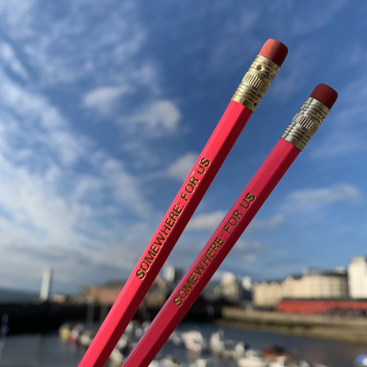 Oh my, check out our fabulous flamingo pink #SomewhereForUs 🏳️‍🌈 pencils with beautiful gold lettering. We love them! They’re part of our Rainbow Enterprise Network (REN) member welcome pack. Get in touch with us for more info! #VisibilityMatters