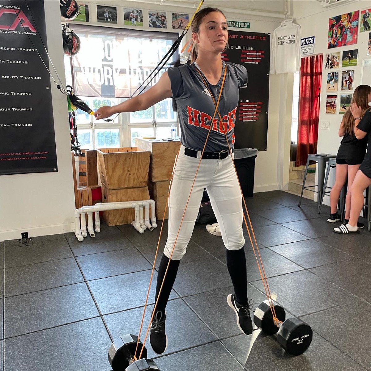 Brooke Freschi working hard! #sportspecific #sportperformance #speedandagilitytraining #getstronger #getfaster #dynamictraining #sportpreparation #NJGyms #training #NobodyCaresWorkHarder #DontWishForItWorkForIt