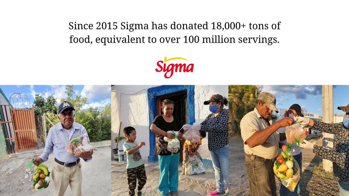 SigmaAlimentos's tweet photo. We are committed to supporting those who are most vulnerable and work together with food banks and other NGOs to achieve this goal. Since 2015 Sigma has donated 18,000+ tons of food, equivalent to over 100 million servings and plan to reach 25,000+ tons in the coming years. https://t.co/bXo0aGQN1y