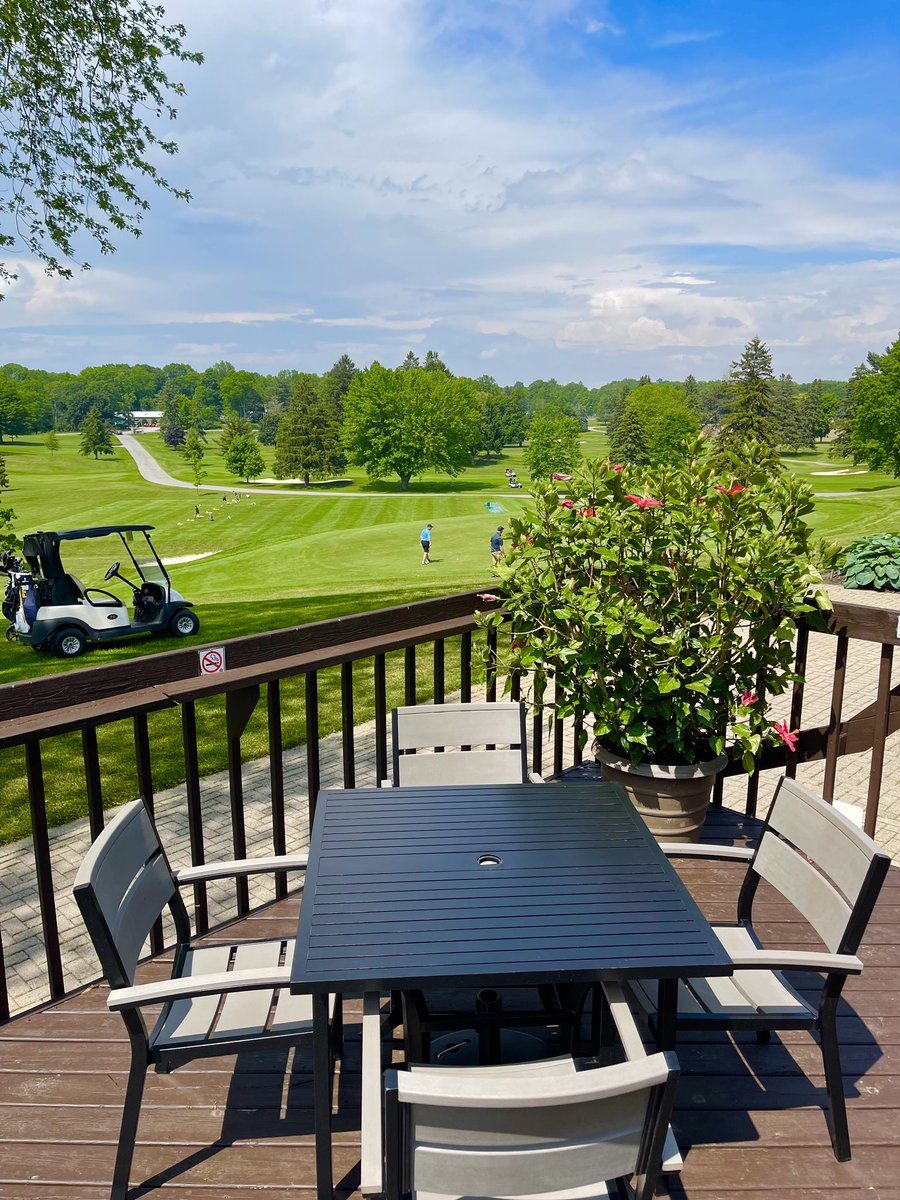 The deck and outdoor dining area are open tomorrow Friday June 11th. Welcome back to one of the best views at our course to enjoy a cool beverage and some delicious food!