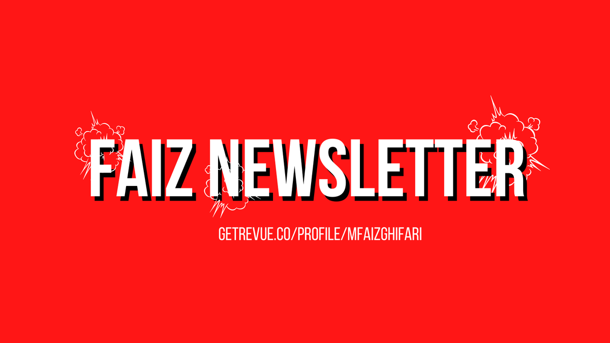 MFaizGhifari's tweet photo. Halo, kabar baik! Aku mau coba bikin email newsletter nih, kontennya seputar:

• Exclusive Article 
• Recomendations! (Buku, Podcast, Film, etc)
• Rangkuman Buku 📖
• Quotes ✨

Yuk, subscribe! see you on EPS.01 
https://t.co/9j8G6LKG1a https://t.co/UYwqhaesvd