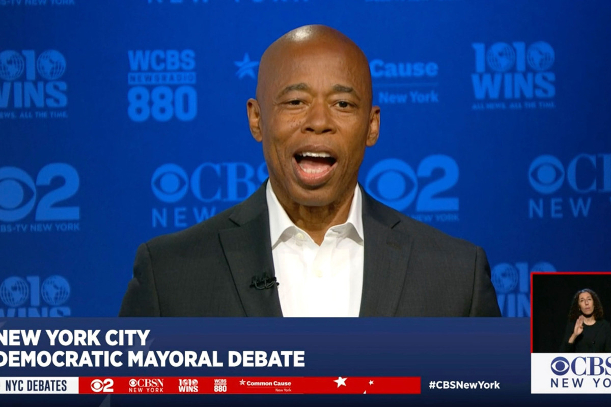 Mayor hopeful Eric Adams affirms, 'I live in Brooklyn,' as foes pile on in debate