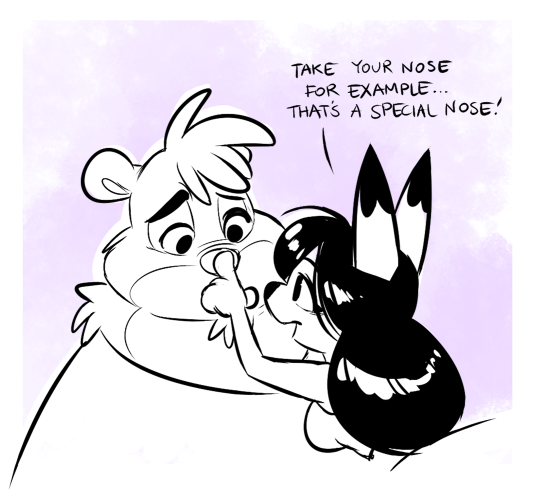 I recently watched that clip of Bert and Ernie from Sesame Street talking about being special, and I suddenly wanted to make this comic (1/2)