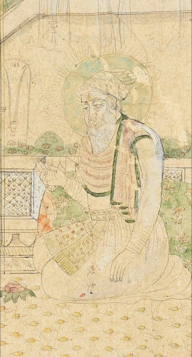hemantsarin's tweet photo. Detail - preparatory work of third #Sikh Guru Amar Das ji sitting on carpeted terrace under a canopy. 18th cen frm Bonhams #Art #History #Punjab @YungBhujang @Kharagket @ranveersiiingh @SirPentapotamia @JasKand @sialmirzagoraya @RamblingSingh @PunjabiRooh @ssharadmohhan @JAJafri https://t.co/VaQhhJNYJ0