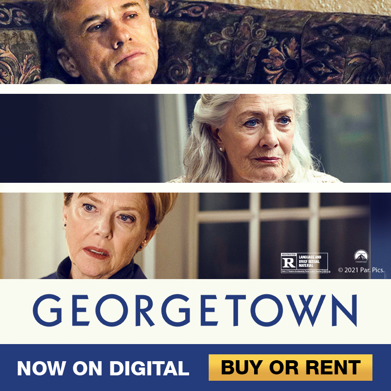 Now on Digital, #ChristophWaltz, #VanessaRedgrave &amp; #AnnetteBening star in the murderously thrilling #GEORGETOWN. Based on incredible true events, buy or rent it and watch it tonight! Rated R. From #ParamountPictures. #MovieNight #Thriller #TrueStory
