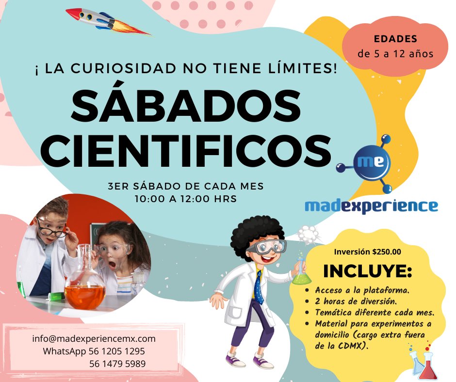 MadExperienceMx's tweet photo. #activitiesforkids #SaturdayMorning #kids #Science #Ciencia #taller https://t.co/0EvdweQ0RF