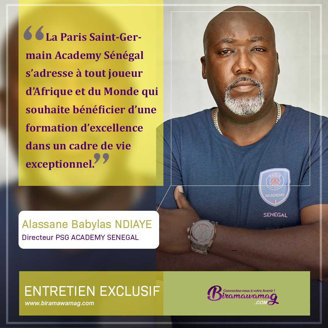 Le Paris Saint-Germain a récemment ouvert une académie au Sénégal, la Paris Saint-Germain Académy Sénégal. Pour en savoir plus, votre magazine est allé à la rencontre du Directeur du centre de formation, Alassane Babylas NDIAYE.

Rv le 15 Juin sur Biramawamag.com !