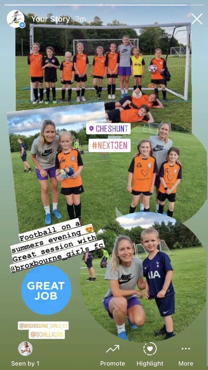 Back on the grass this evening with <a href="/BroxbourneGirls/">Broxbourne United Girls</a> . Is there anything better than football on a summers evening ? 🤷🏼‍♀️. Well done all , was great to finally meet you in person 😅 #nextjen #grassroots #coaching #girlsfootball #cheshunt