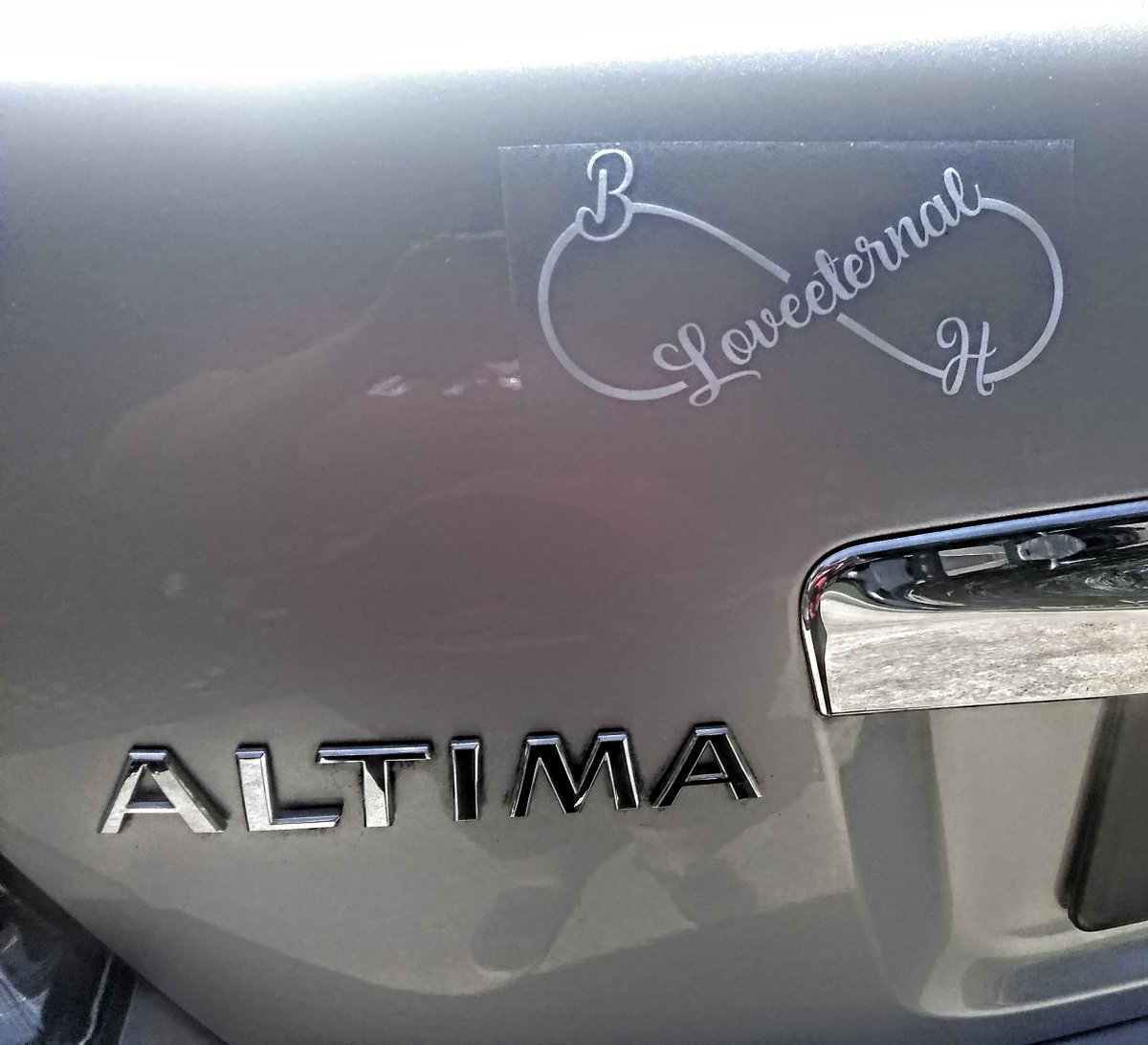 Christi82W's tweet photo. @DonnieWahlberg 
My new sticker for my car!  I didn't realize until after I put it on, that it was actually supposed to go on my window...lol....oh well https://t.co/4k6WIkNQO5