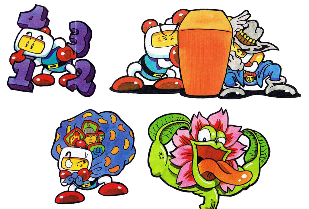 Video Game Art Archive on X: Silly Louie 'Super Bomberman 3′ Super Famicom  Original guide scan by @ragey0 at    / X