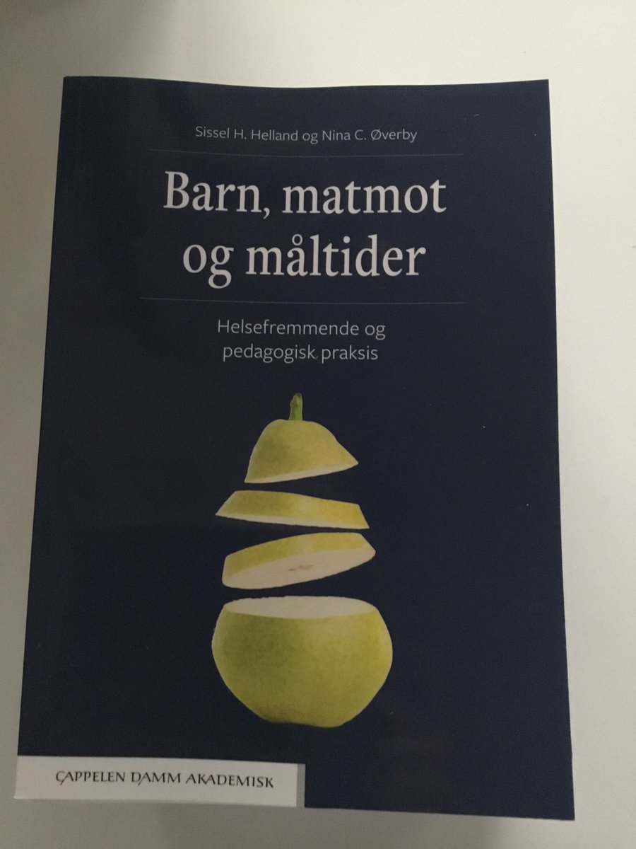 Ny bok av Nina C. Øverby og meg i salg😀. De første kapitlene beskriver hvordan barnehageansatte, foreldre eller andre viktige personer i barns liv kan være med å bidra til sunn spiseutvikling, matglede og matmot. De siste kapitlene er spesielt rettet mot barnehagen.