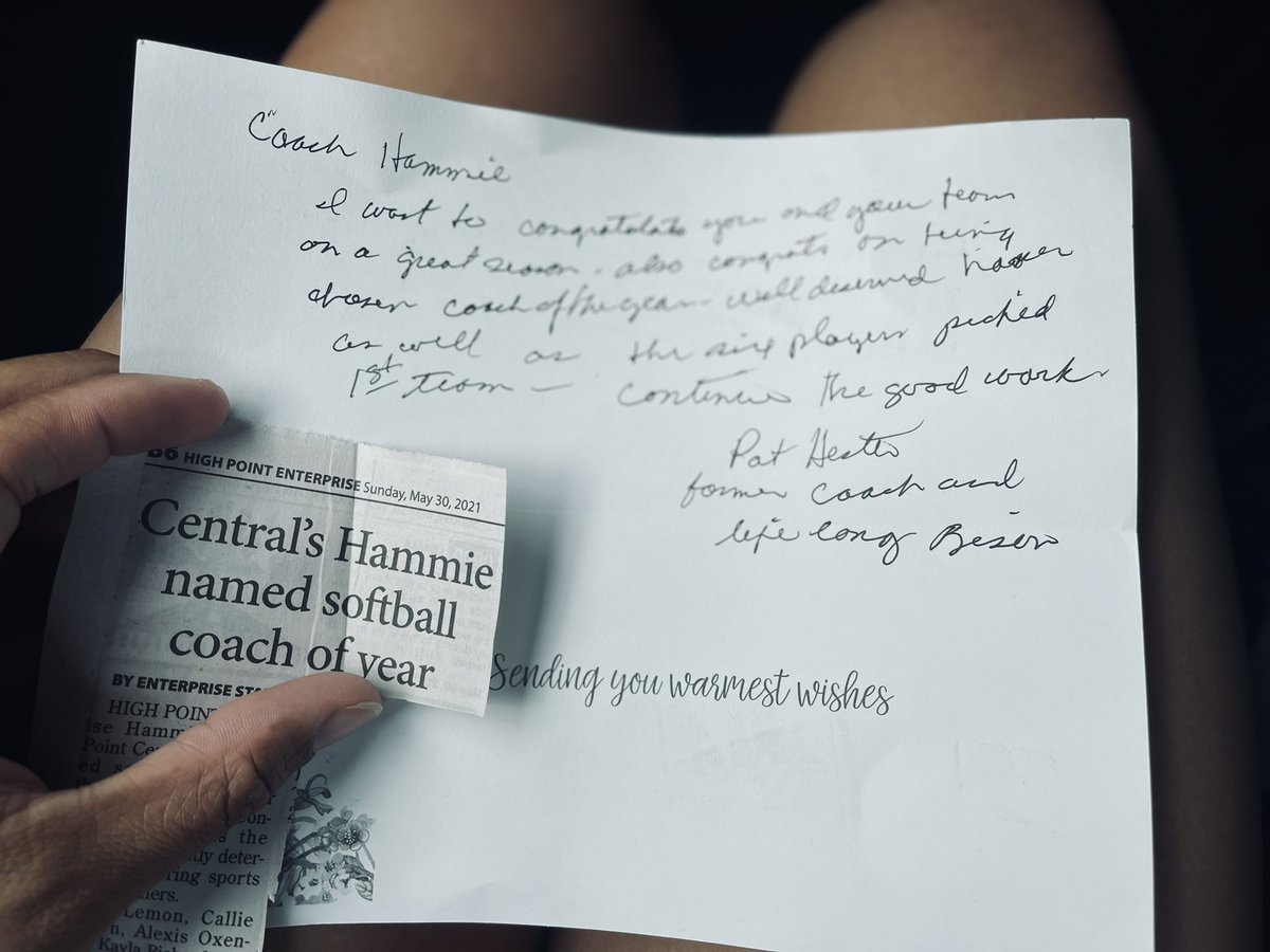 I didn’t get the chance to grab the paper so I could save this for Emmy to see when she got older but God works in ways you’ll never imagine. Mrs. Hester was a long time softball coach at HPC. There are no amount of words that could truly define what this means. <a href="/HPCBisonSports/">HPC Athletics</a>