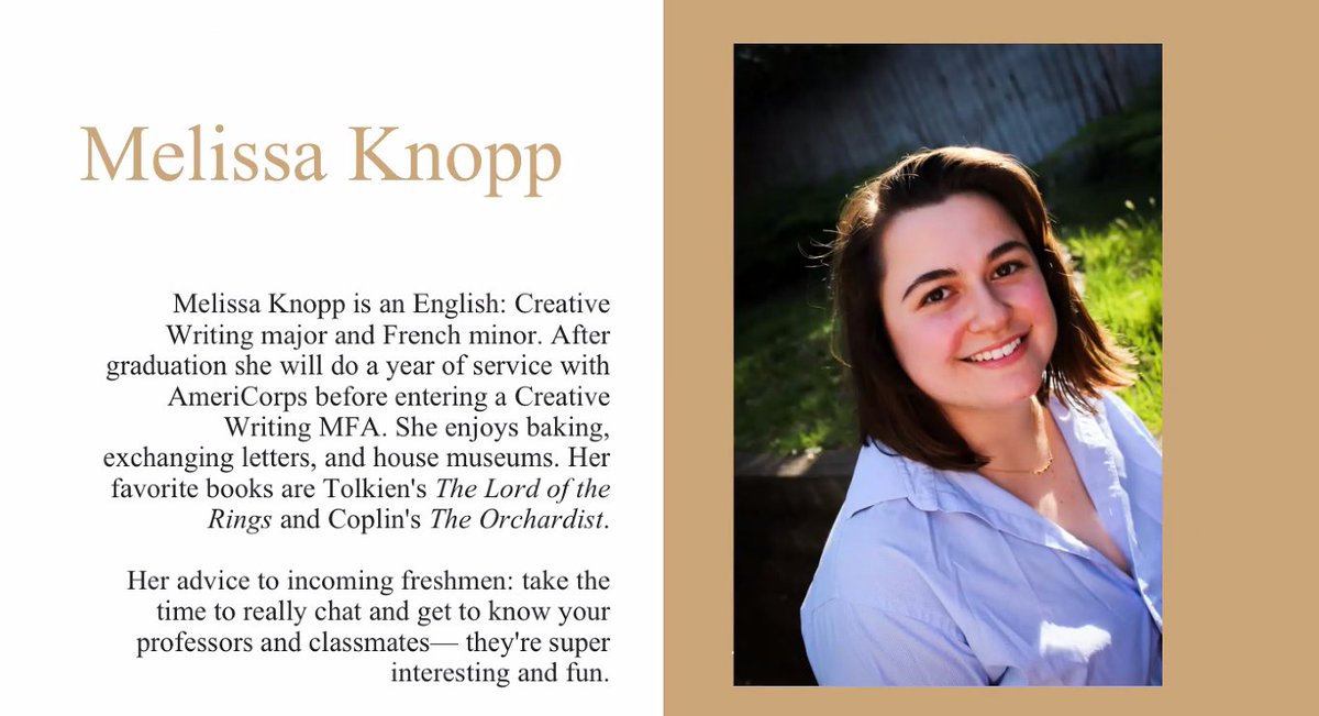 LaSierraEnglCom's tweet photo. Congratulations to Melissa Knopp! Future writers will be lucky to land you as an editor. https://t.co/yEKPSbbwKf