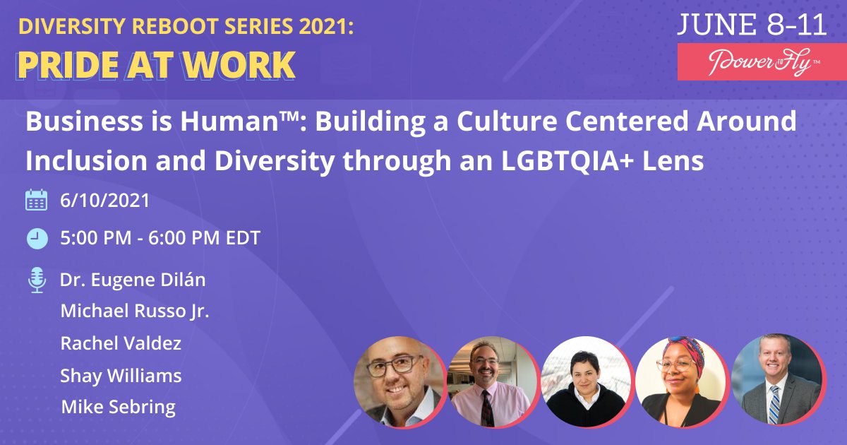 STARTING NOW 🥳

Business is Human™: Building a Culture Centered Around Inclusion and Diversity through an LGBTQIA+ Lens

Tune in: summit.powertofly.com