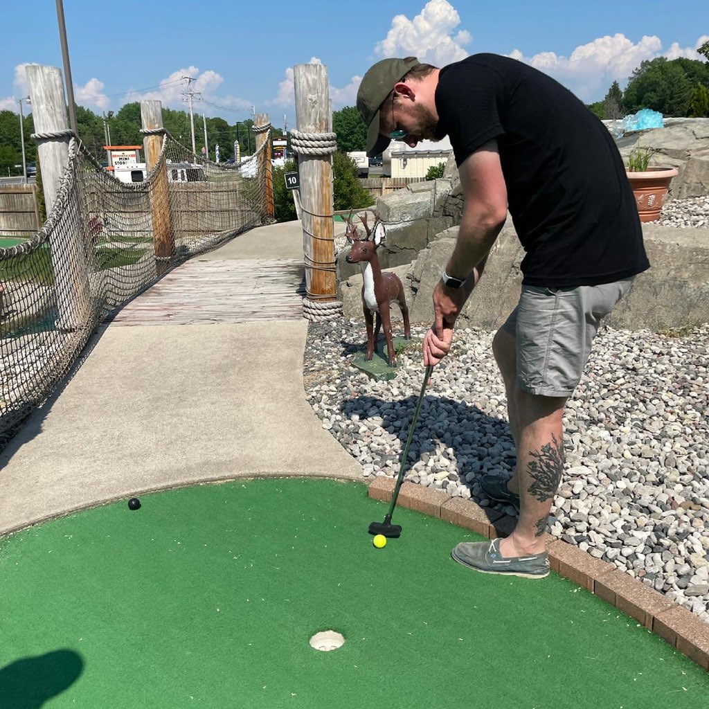 A big thanks for Northern Falls Mini Golf in Manistee for welcoming us to the course, providing us with some delicious ice cream and making a $50 donation to @bigbrothersbigsisterslakeshore! #PuttPutt #puttmichigan #minigolf