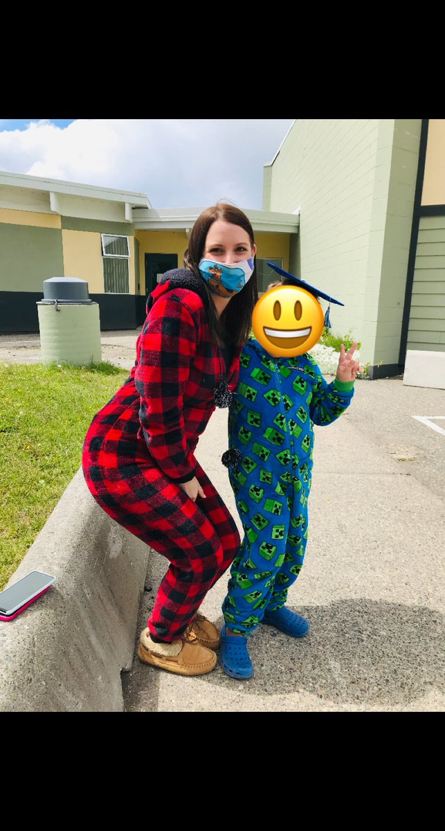 aashliecook's tweet photo. So proud of this guy for completing Kindergarten as a homebound student! We of course had to celebrate by wearing onesies ✌🏼 #homeboundlearning #kindergrad https://t.co/k3rMmRzke6