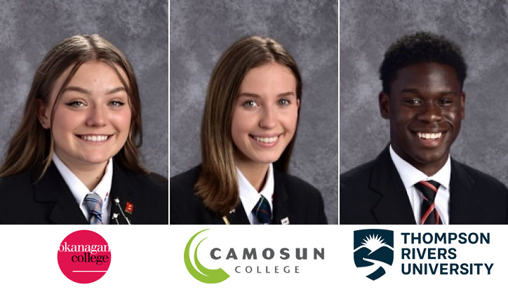 BC is an awesome place to study! Congratulations to these Graduates who will stay in British Columbia to study: Solveig (Arts/Wine &amp; Viticulture Studies @ Okanagan College), Grace (Social Work @ Camosun), and Tyron (Arts @ Thompson Rivers)!