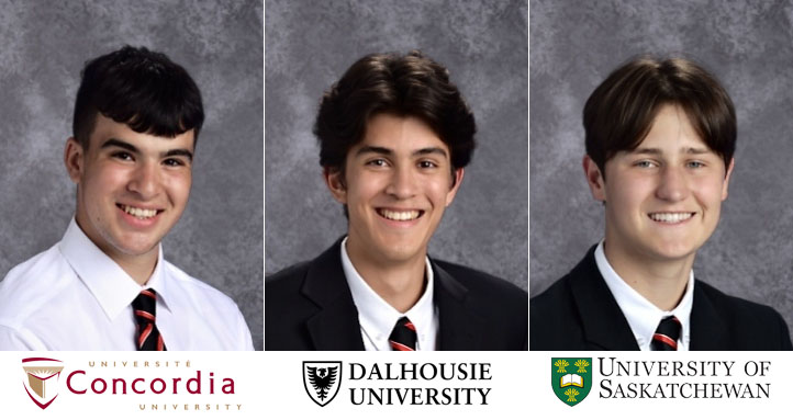 🇨🇦🇨🇦 O Canada! 🇨🇦🇨🇦 Congratulations to these Graduates who will attend schools across this great country: Anthony (Commerce at Concordia in Montreal, QC), Ishan (Arts at Dalhousie in Halifax, NS), and Liam (Commerce at Saskatchewan in Saskatoon, SK)!