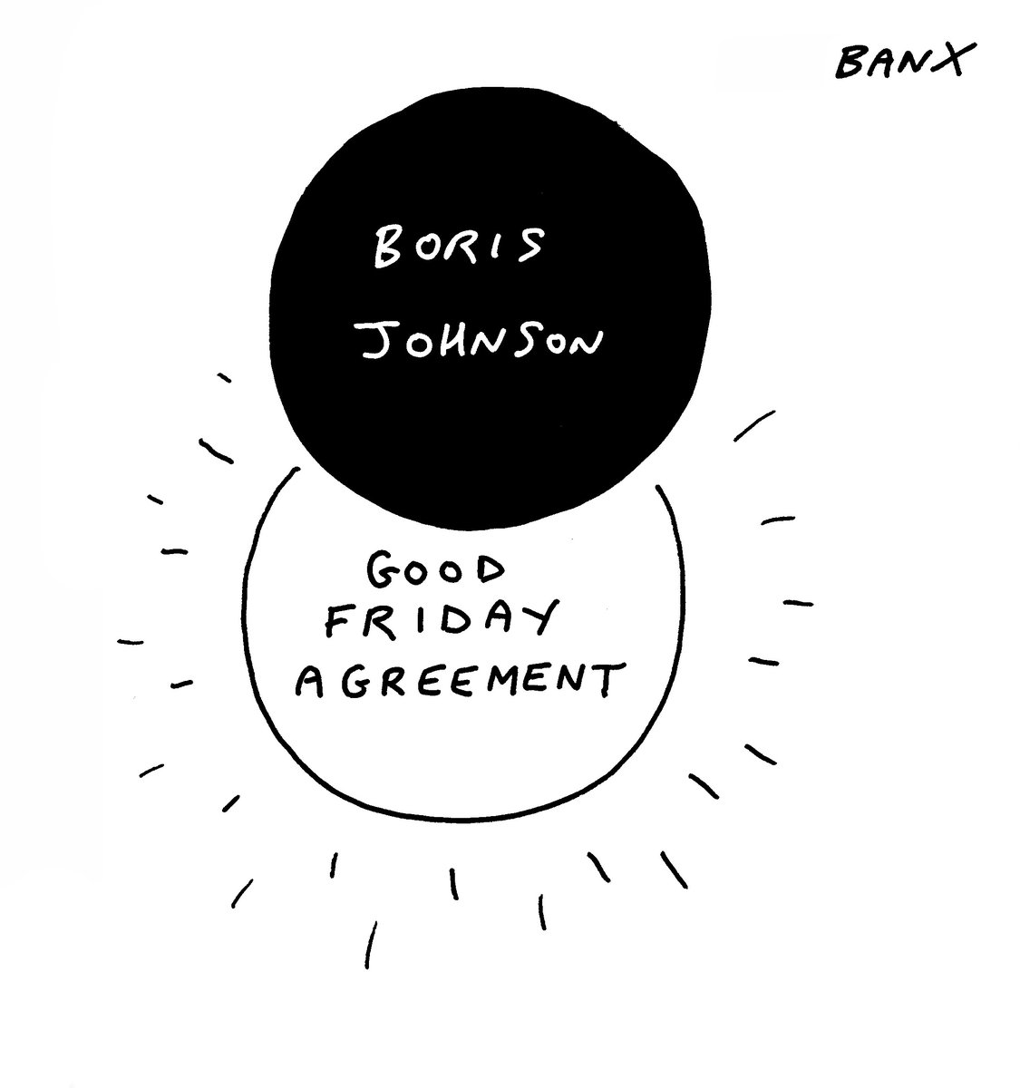 Banxcartoons's tweet image. #G7Cornwall #JoeBiden  #BorisJohnson #Brexit #NorthernIreland #GoodFridayAgreement #Eclipse2021
