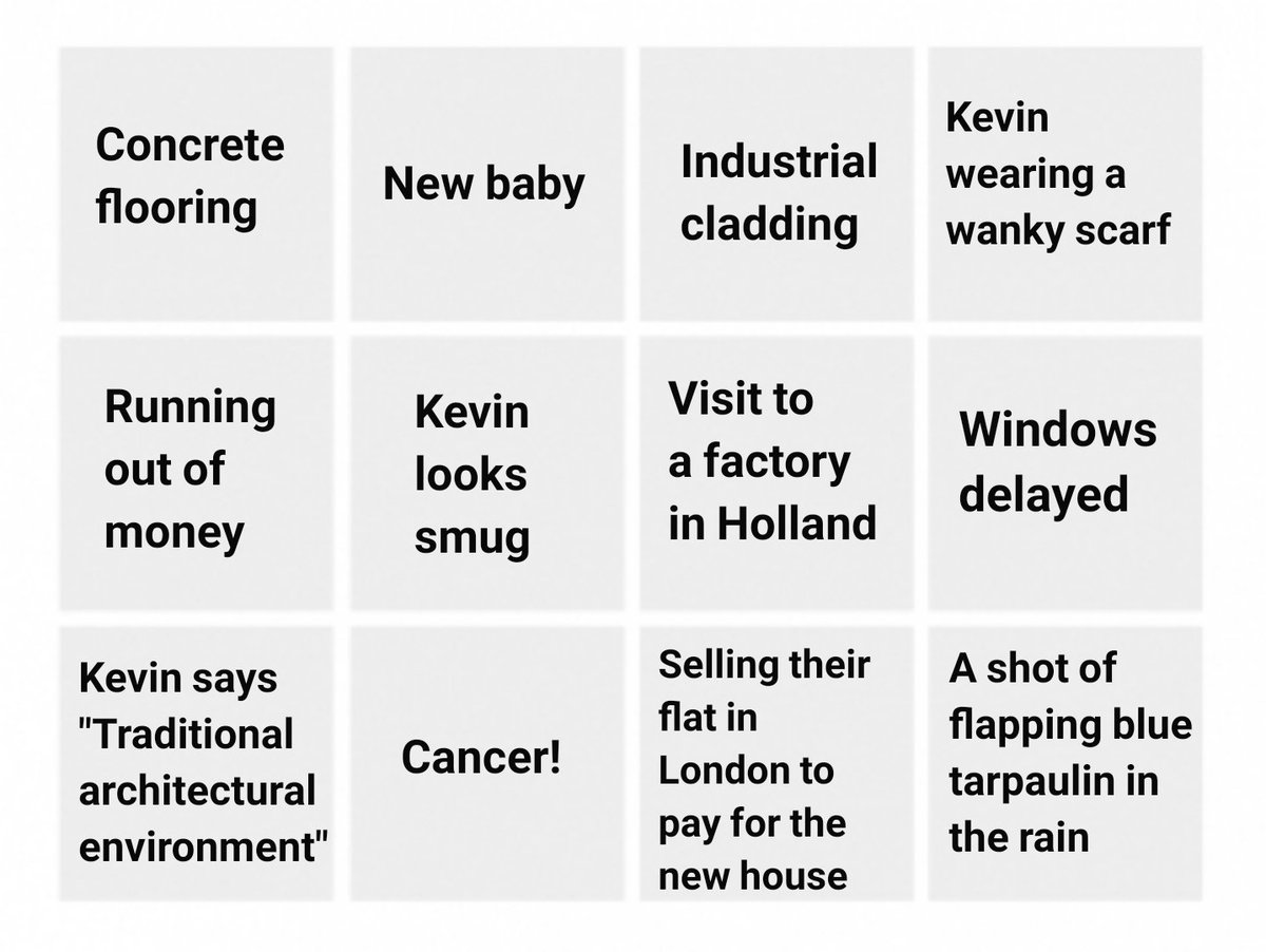 Grand Designs bingo