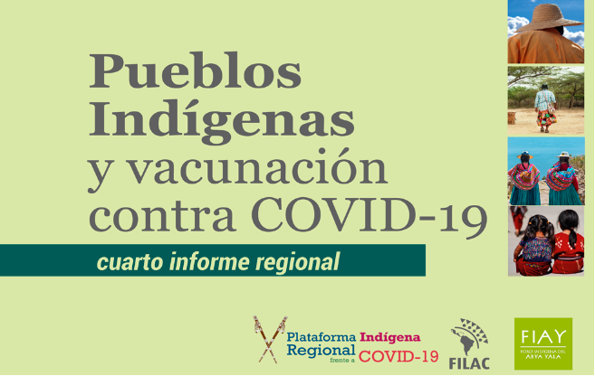 filac_'s tweet photo. #Informe "Pueblos Indígenas  y Vacunación contra Covid-19",  elaborado por el Observatorio Regional de Pueblos Indígenas, una iniciativa del #FILAC junto con la Plataforma Indígena Regional frente a la COVID-19  y #FIAY
Ver: https://t.co/LRrkV8mM1k https://t.co/g6Xo4ClUk8