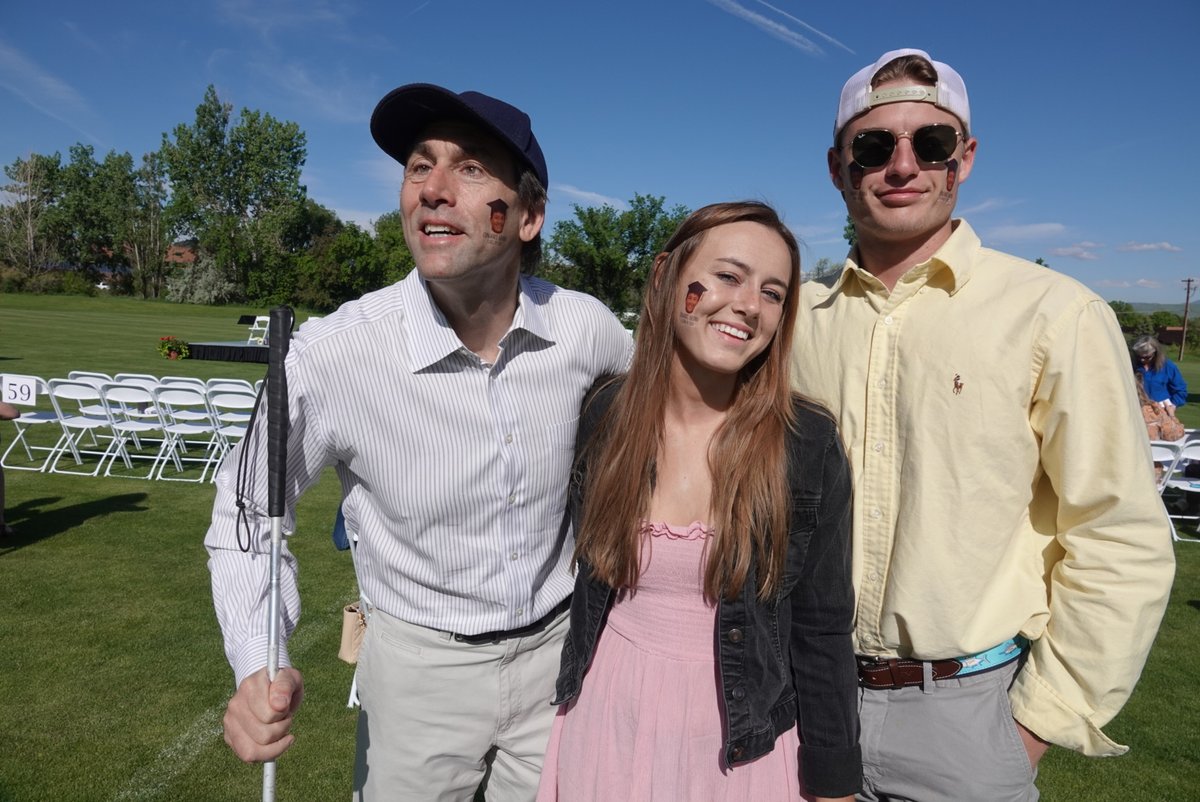 My boy done did it! Arjun graduated and I am so proud of him. So proud in fact, I wore him on my face. And now he’s off to the University of Vermont this Fall. Congrats buddy!

Photo descriptions in the alt text. #Blind #BlindParent #Proud #Grad #ClassOf2021 #NoBarriers