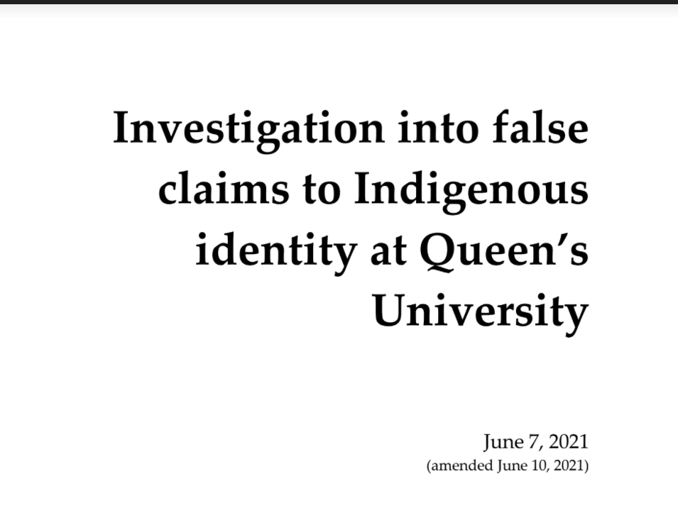 RobynWinsEnnit's tweet photo. While the news is bringing more &amp; more false claims of 'self-Indigeneity', here's a mittful at Queens University (@queensuthat) bears serious review.

This is not the 'diversity' hiring practise the TRC called for.

#raceshifting #highered #cdnmedia

⁩ https://t.co/MhtbDGtpW9 https://t.co/ibOVbPNzvp