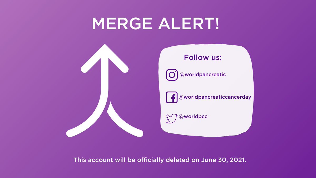 As of September 2020, this account has been dormant, but we’re giving you one more chance to follow us on our other accounts! This account will be officially deleted on June 30th.  Thanks for all your support in helping us raise awareness for #pancreaticcancer 💜
