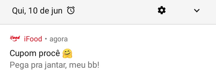 DMedeiros6's tweet photo. Sou tão besta que até o Ifood me ilude 🤡🤡 https://t.co/bq6ErtJnxo