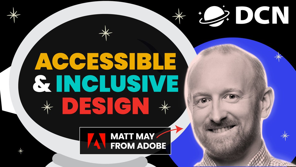 Tonight at 5:30pm, Pacific, we'll be live with @mattmay, Head of Inclusive Design @adobe!  Matt will teach us all about accessible, inclusive product design experiences.  Then we'll discuss career opportunities in the field.  Join us on YouTube! youtube.com/watch?v=rjBUak…