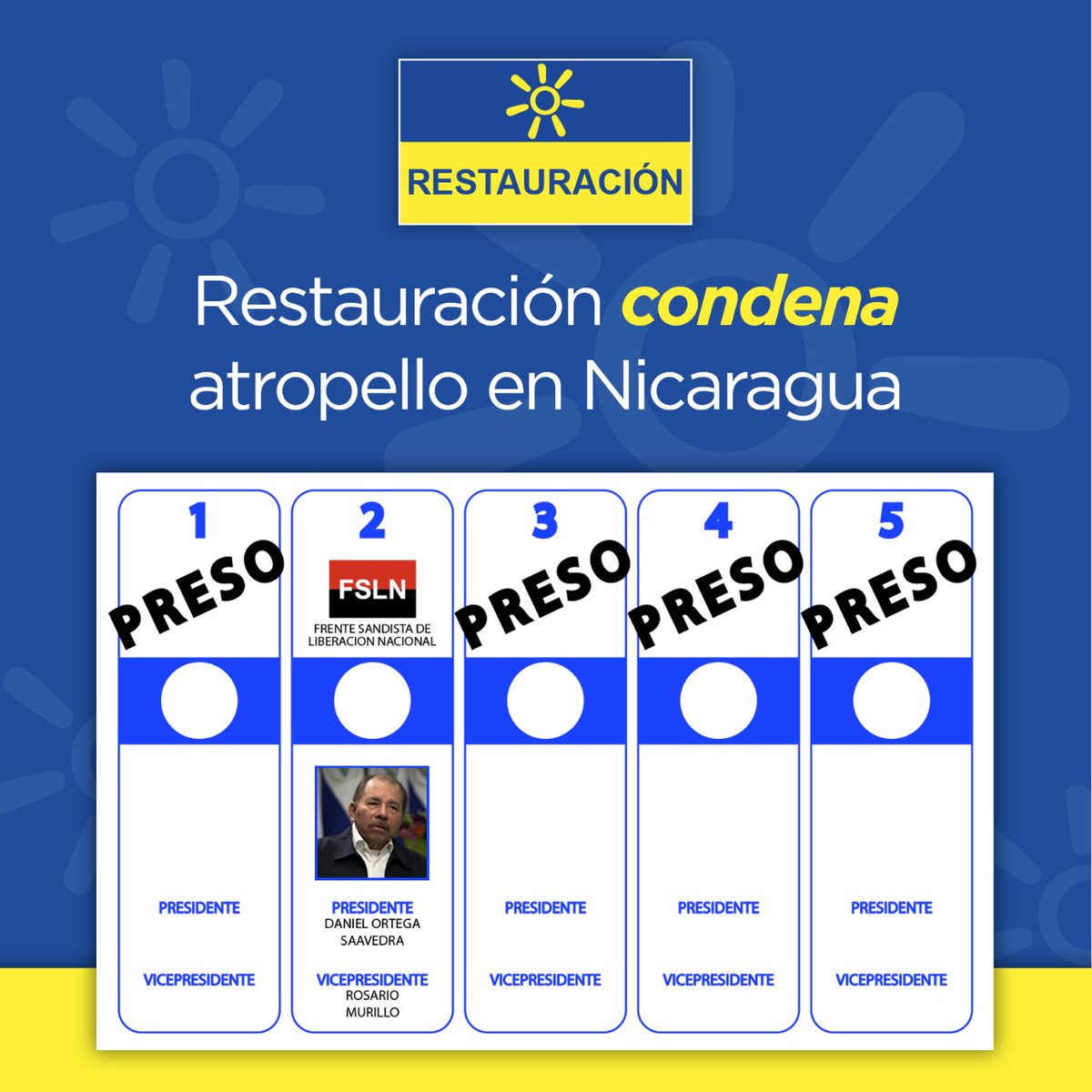 Fracción Restauración Nacional tweet media