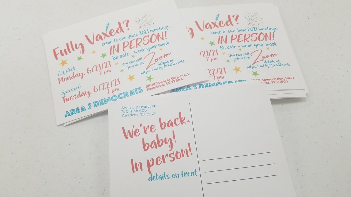 GJBvote's tweet image. Great time meeting up again for postcards to voters with @Area5Dems