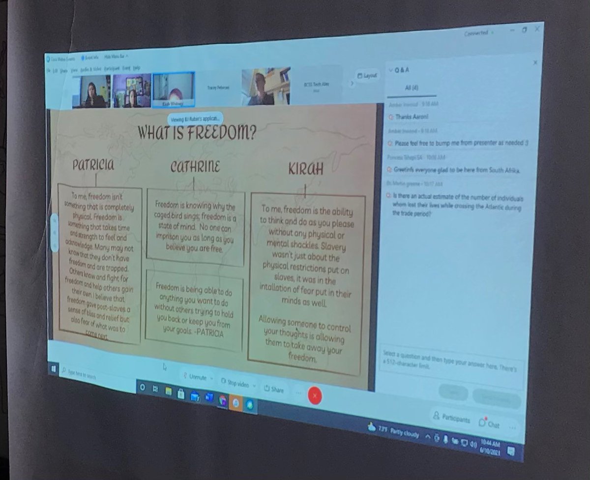 NPSchools_VA's tweet photo. 2/5 #GranbyComets Patricia O’Shea, Cathrine Gonzales, &amp; Kirah Whitney were one of four student groups, &amp; the only group from the United States asked to present in this year’s event, which was themed “Ending Slavery’s Legacy of Racism: A Global Imperative for Justice.”

@UNESCO https://t.co/zTX4j76PAX