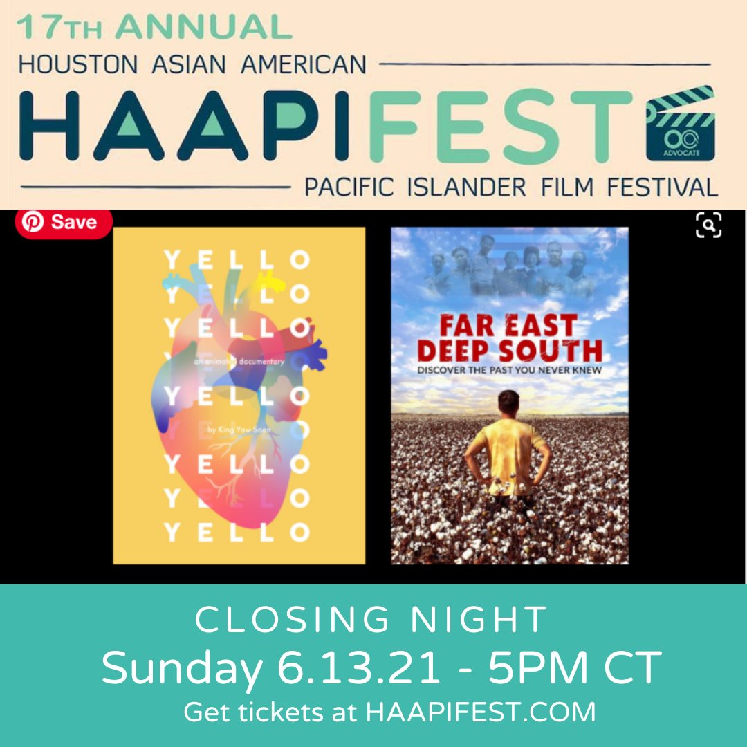 FarEastDeepSo's tweet photo. Did you miss seeing our film? Great news! Our film is now closing #HAAPIFest @OCAHouston this Sun 6/13 5p CT. Join @larissalam @onlywon for live post-film chat at 6:30p CT. Go to https://t.co/yQUYrckq80 for tix
#aapivoices https://t.co/kltRtqfTrd