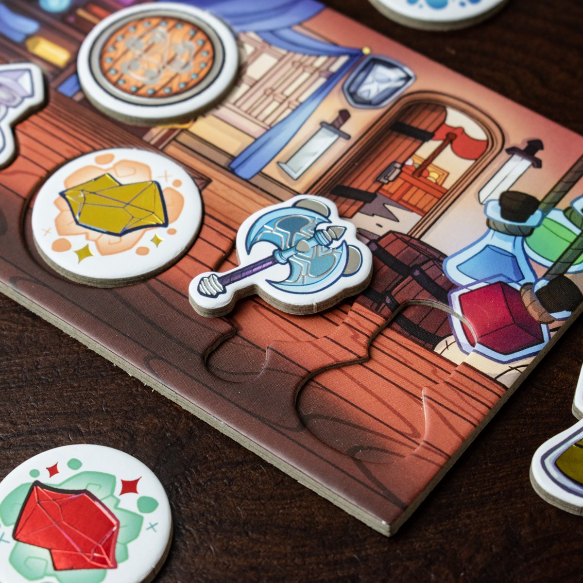 pandagm's tweet image. Our new toolkit features art by @tinabongorno (you may have seen Tina's die characters for @thedicetower) and the constructible wizard's tower designed by our friends at @tinker_turf. Look closely, you may find some easter eggs from previous toolkits! #pandatoolkit