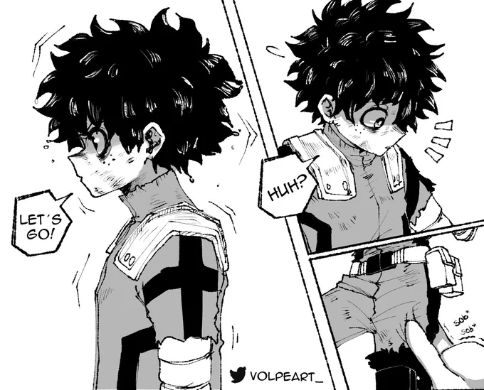 Meme!
Every new chapter I just want Deku to take a bath and a nap please... 
_:('ཀ`」 ∠):_ 