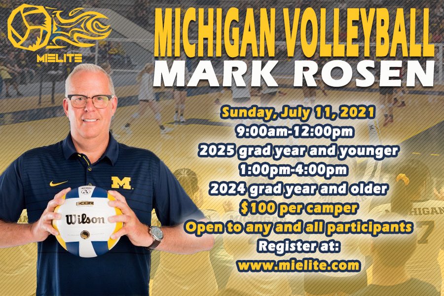 MIEliteVB's tweet photo. Specialty clinics with special guests! Check out some great opportunities to learn some skills at the collegiate level! #mielitesummer https://t.co/ZLTBNCTz1c
