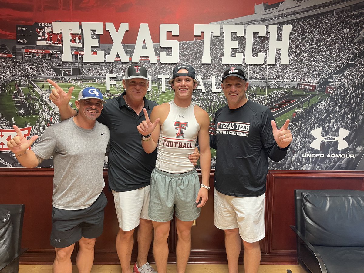 hudson2graham's tweet photo. WOW! GOD IS GOOD! After a great camp, visit, and conversation with @TTUCoachWells I’m beyond BLESSED to receive an offer from Texas Tech University!! Thank you for everything! I’ll be back soon! #wreckem #AG2G @coachp_TTU @TexasTechFB @aawashington_3 @CoachPehrson https://t.co/hyLOmaX1PA