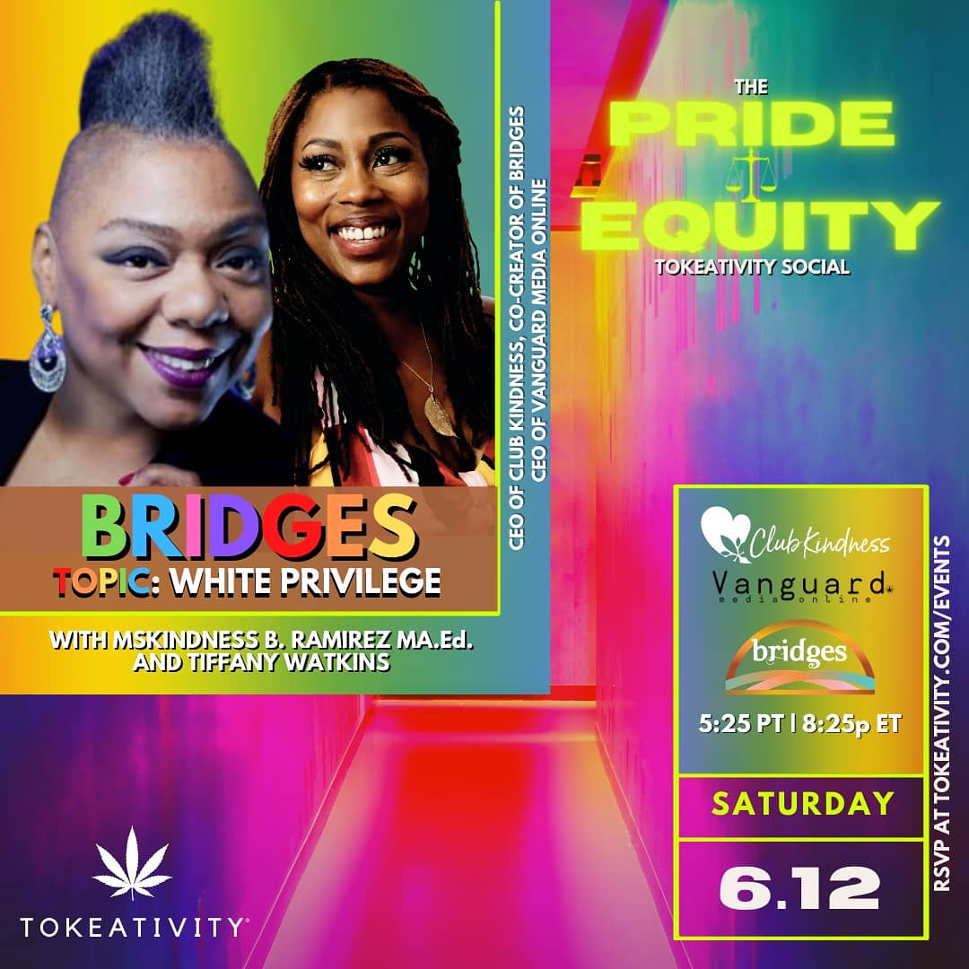 Vanguard Media (@_vanguard_media) on Twitter photo This Saturday, 06/12 at 2 PM PDT/ 5 PM EDT we will be joining <a href="/tokeativity/">Tokeativity ®</a> for The Pride & Equity Social. 🌈 ⚖ Come share a safe space with CEO & Founder Tiffany Watkins, and <a href="/mskindnessb/">Mskindness B. Ramirez, MA.Ed</a> of <a href="/Club_kindness/">Club Kindness</a>
➡️ tokeativity.com/events. #community #inclusion #genderequality #pride This Saturday, 06/12 at 2 PM PDT/ 5 PM EDT we will be joining <a href="/tokeativity/">Tokeativity ®</a> for The Pride & Equity Social. 🌈 ⚖ Come share a safe space with CEO & Founder Tiffany Watkins, and <a href="/mskindnessb/">Mskindness B. Ramirez, MA.Ed</a> of <a href="/Club_kindness/">Club Kindness</a>
➡️ tokeativity.com/events. #community #inclusion #genderequality #pride