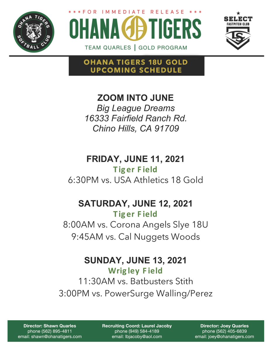 Ohana Tigers Softball tweet media