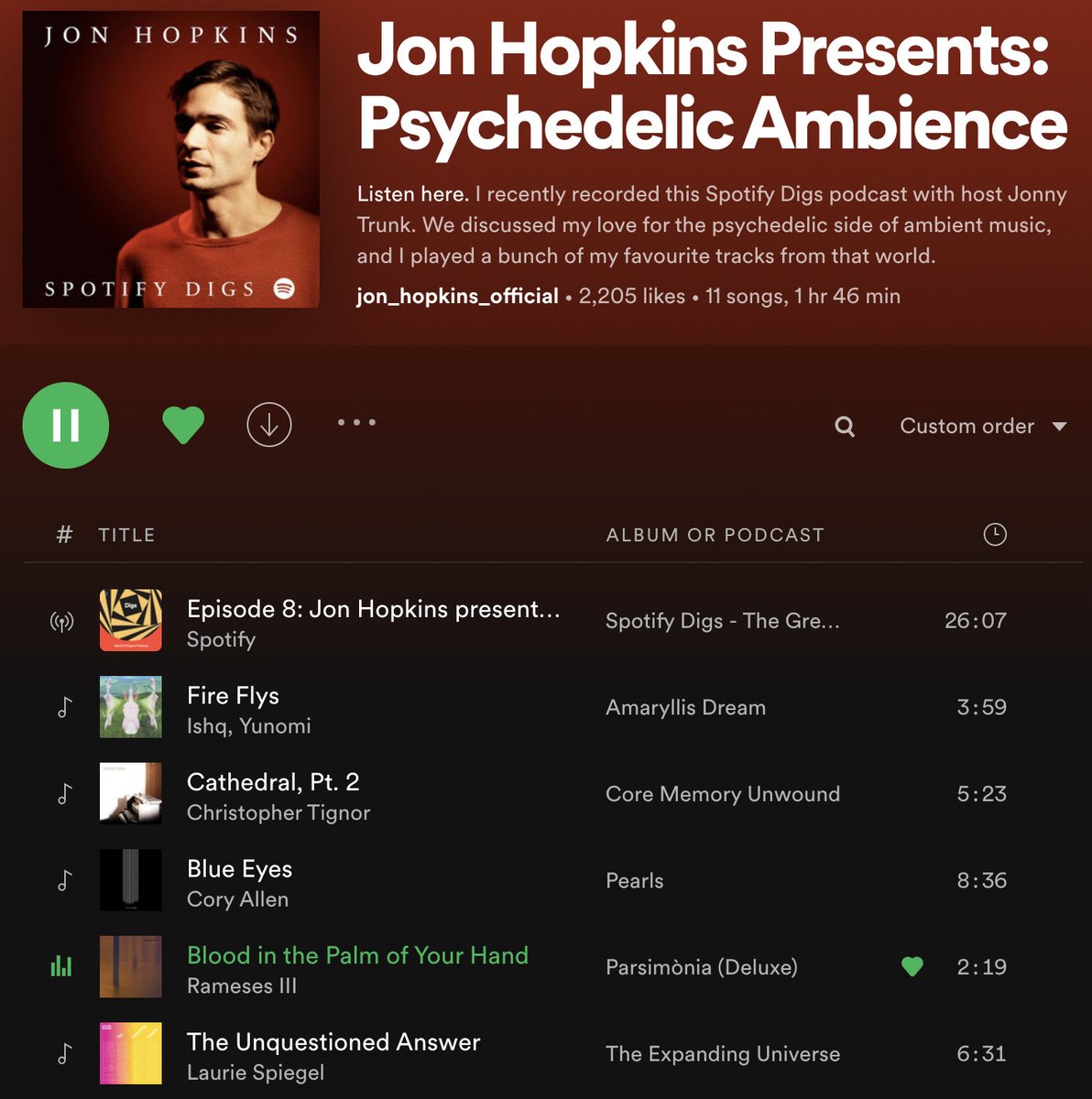 DanielThFreeman's tweet photo. "It's a truly extraordinarily beautiful piece of music" - big and belated thanks to @Jon_Hopkins_ for including Rameses III on his Official Spotify Digs playlist back in 2019.

https://t.co/HrGFabifkc

#RamesesIII #AmbientFolk #FolkAmbient #AmbientSong #AmbientPlaylist https://t.co/zjSm8X5ENx