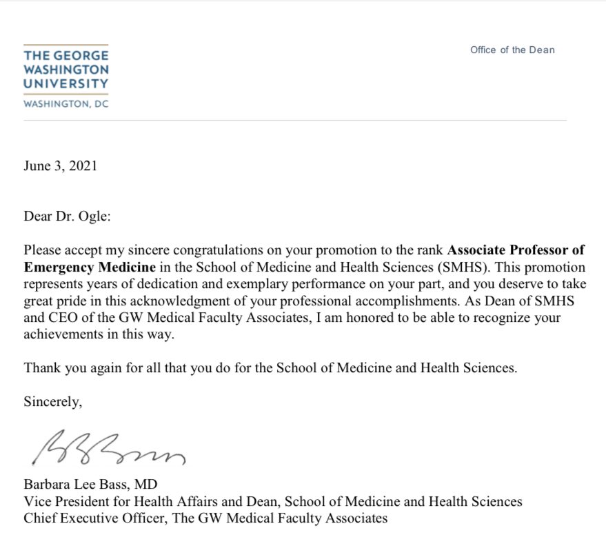 I’m so incredibly proud to share that I’ve been promoted to Associate Professor of Emergency Medicine <a href="/GWSMHS/">GW SMHS</a> <a href="/GWEMresidency/">GW EM Residency</a> along with incredible colleagues, mentors &amp; friends <a href="/DrAAndersonMD/">Andrea Anderson, MD, FAAFP</a> Dr. Sarah Frasure, Dr. Claudia Ranniger, Dr. Yolanda Haywood &amp; Dr. Rita Manfredi <a href="/AWAEM/">AWAEM</a>