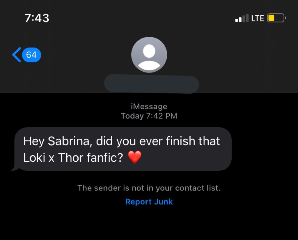 RT @scottlangfilm: WHO IS SABRINA AND WHY ARE THEY READING THOR X LOKI FANFICS https://t.co/AZnIiVWQAy