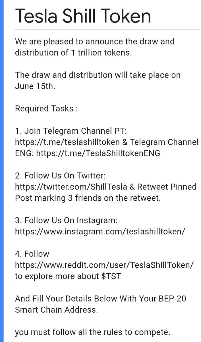 Tesla Shill Token tweet media