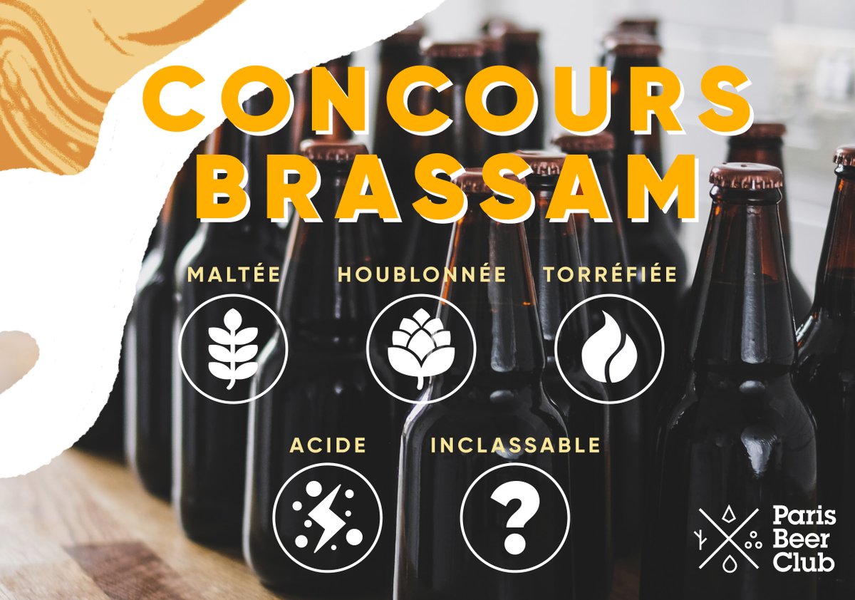 [BRASSAM] Les inscriptions au #concoursbrassam du #parisbeerclub sont ouvertes ! On vous attend sur bit.ly/PBC-Brassam2021 🌈 

Vous brassez comment cette année ? Houblonné, torrefié, malté, acide ou autre chose ? 📣
Attention, 1 bière par personne + catégorie obligatoire