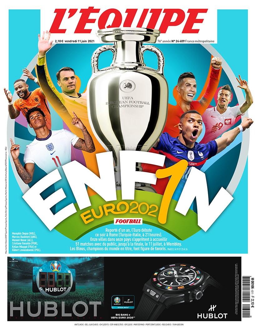 lequipe's tweet photo. La une du journal L'Équipe du vendredi 11 juin 
Lire le journal > https://t.co/kFYOmZH3Fy https://t.co/obbjTnO2Ej
