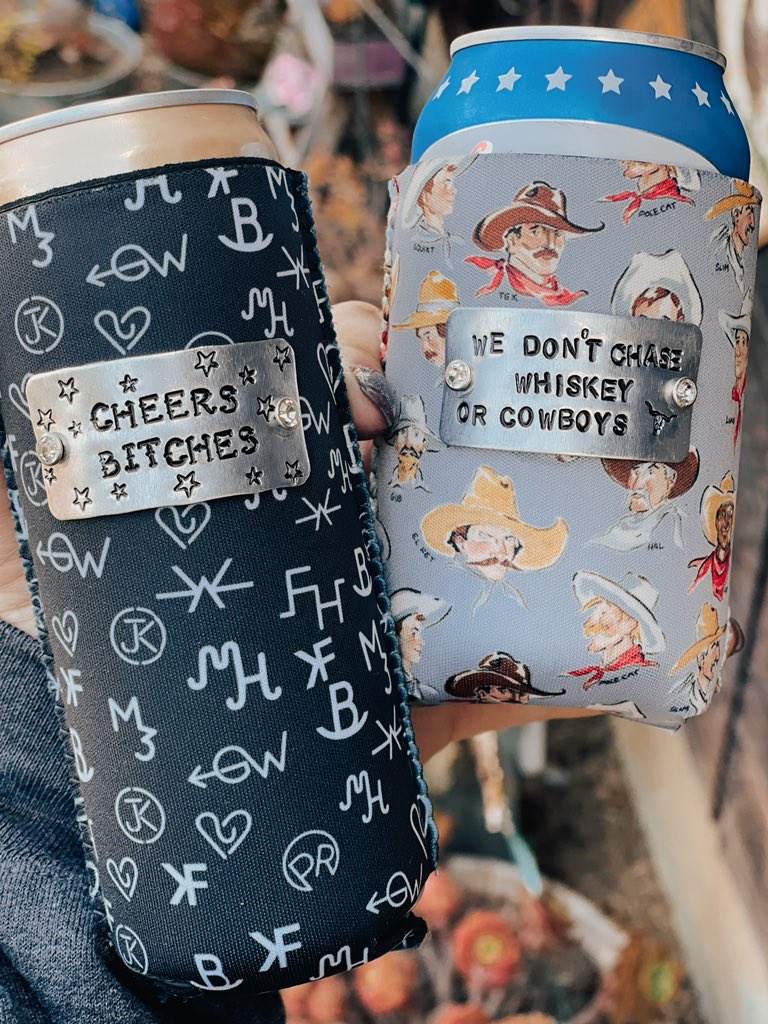 LBar3_'s tweet image. Cowboy koozies coming soon 💓